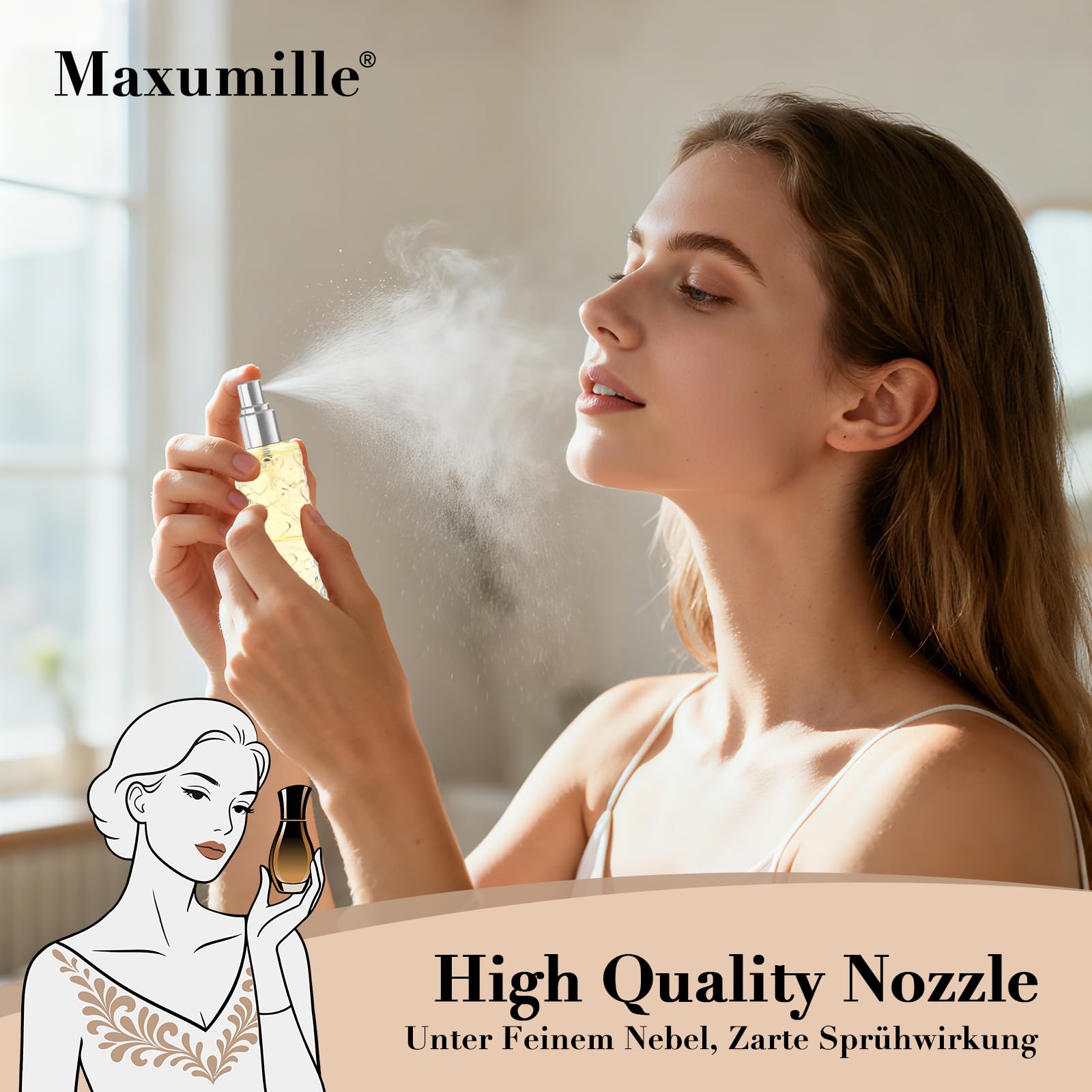 8 sztuk podróżnych pojemników na perfumy wielokrotnego napełniania 8–15 ml, mini pusta butelka z rozpylaczem z 5 akcesoriami, szklany atomizer perfum do torebki, przenośny mini dozownik