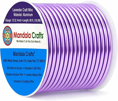 Vista 101 de Mandala Crafts - Alambre de aluminio anodizado de calibre 10 para manualidades de joyería - 32 pies de alambre flexible de cobre coloreado - Doble