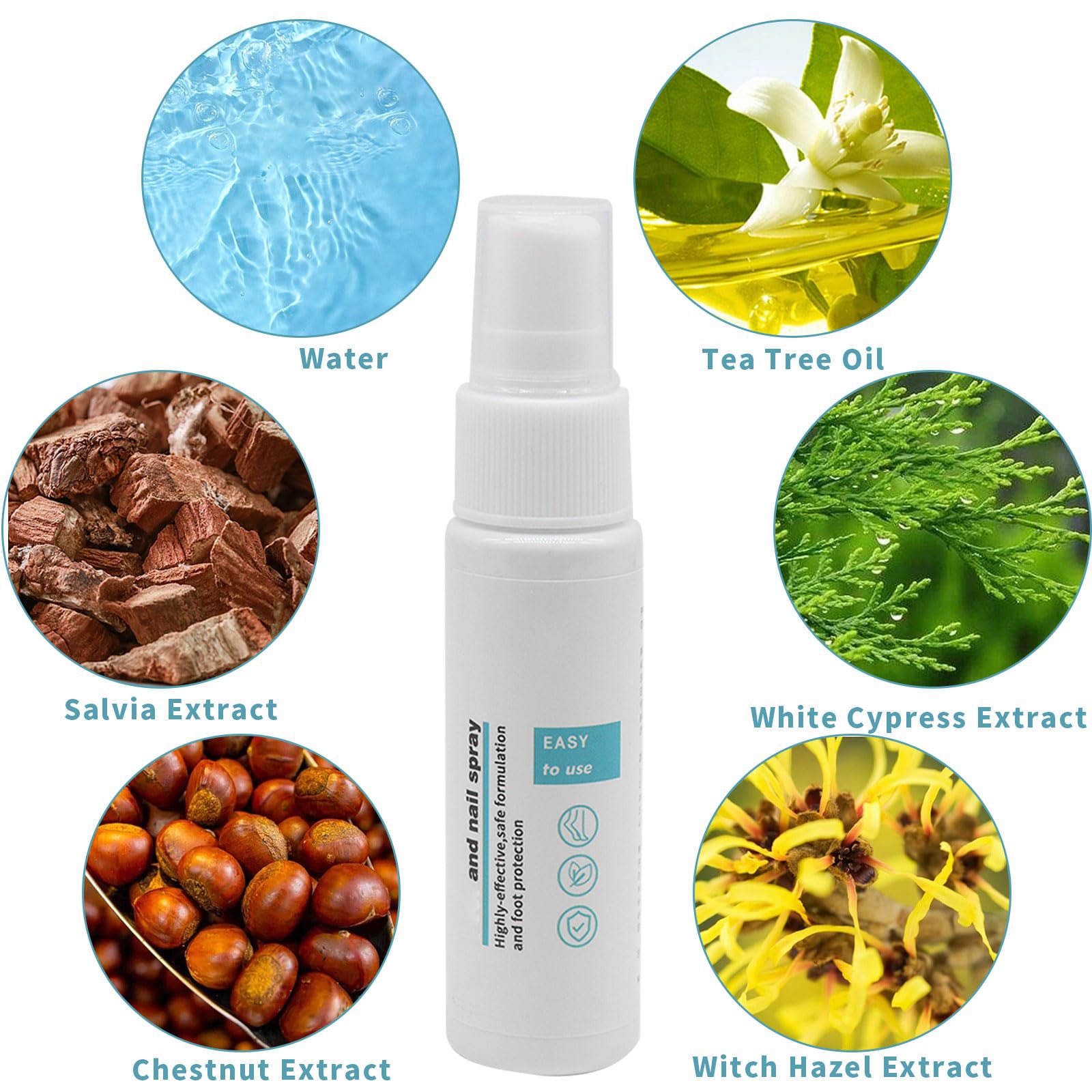 2 x 30ml Spray Contra Hongos En Los Pies, Spray Fungicida Contra Hongos En Los Pies, Tratamiento De Hongos En Los Pies Spray Protector Para El Cuidado De Las Uñas y Los pies, Alivia El Picor