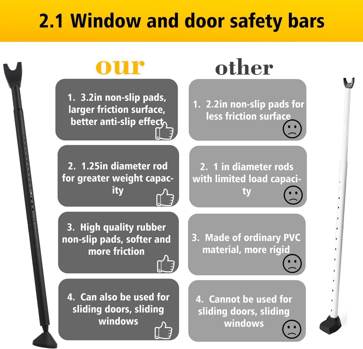 Ideal Security - Barra de seguridad para puerta de patio con cerradura antielevación, color Ideal Security - Barra de seguridad para puerta de patio con cerradura antielevación, color