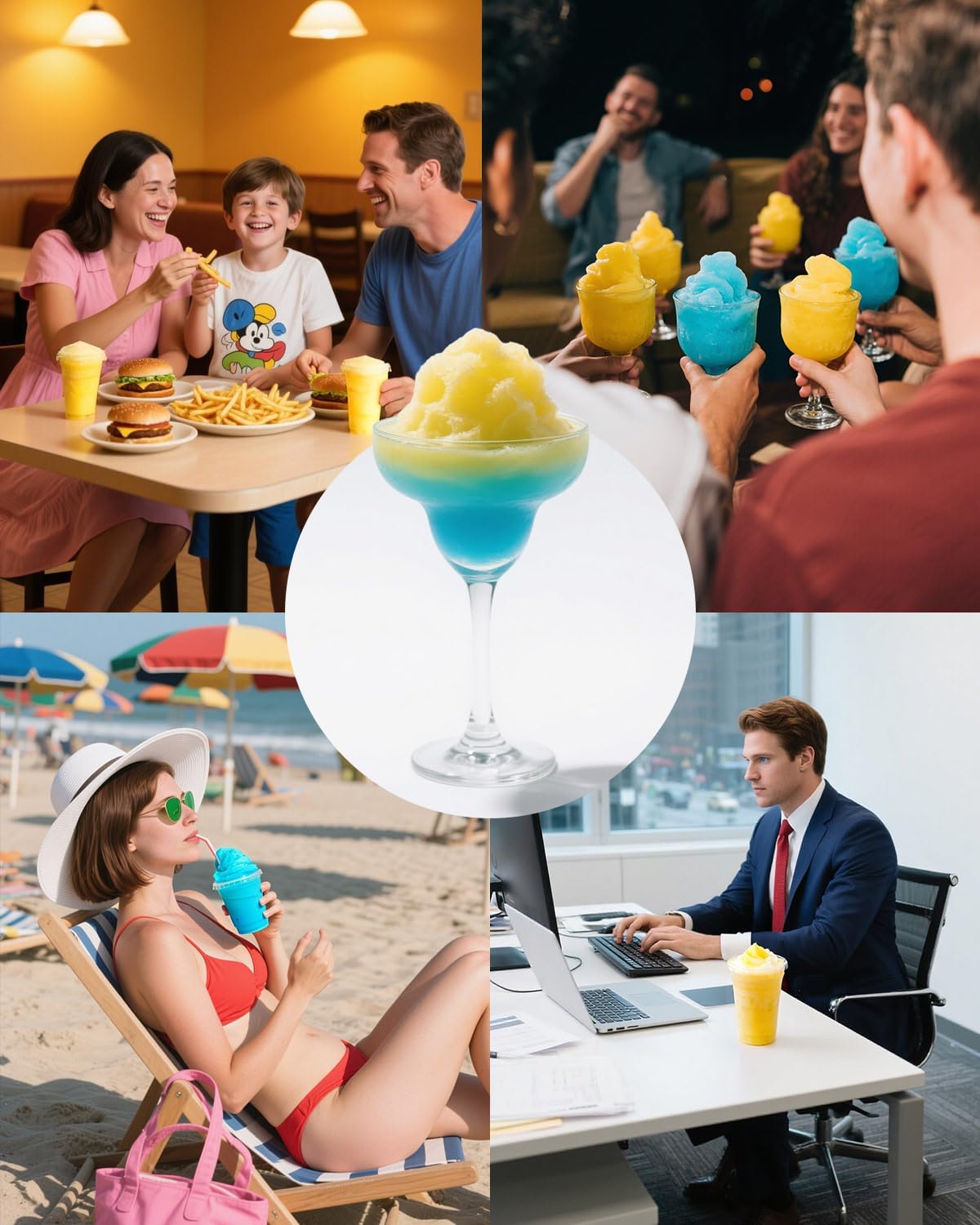 Slushy Machine for Home, 1.6 Gallons Slushie Machine for Commercial & Home Use, 500W High Power Ice-Free Margarita Machine for Parties/Bars, Frozen Drink Machine with Quick Cooling System