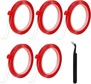 5 Rolls Double Sided Tape Nail Tape for Press On Nails Double Sided Nail...