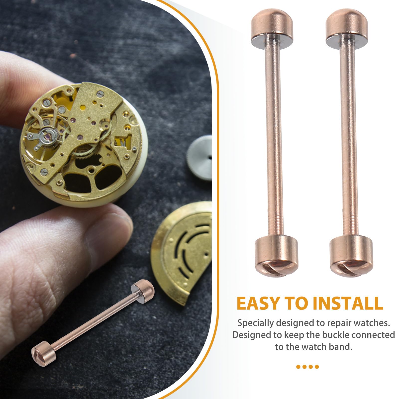 Cabilock Tige de Vis Facile à Installer Bracelet de Montre pour Acier Inoxydable Argenté Maintient la Boucle Connectée, Outil pour Horlogers et Bijoutiers
