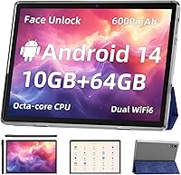 Vista 9 de Tablet Android 14, tabletas de 10 pulgadas, CPU Octa Core, 10GB+64GB+512GB de expansión, pantalla de 1280x800, Wi-Fi6, cámara dual, PC tablet