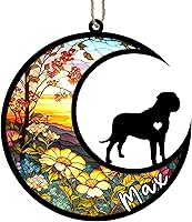 Vista 50 de Memorial personalizado para perro, adorno de Navidad de perro pastor alemán con nombre, razas personalizadas, atrapasador de luz para pérdida
