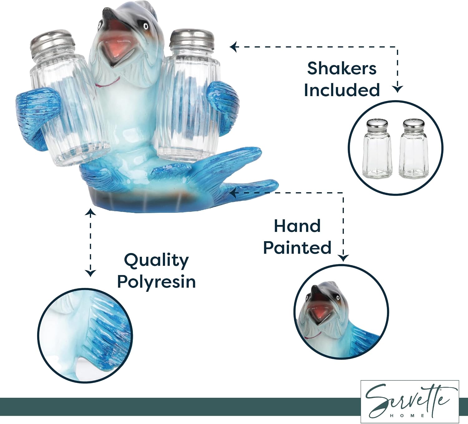 Marlin Salt and Pepper Shakers with Stand