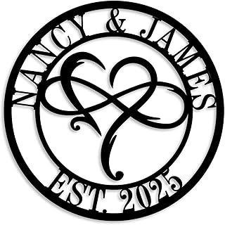 Personalized Infinity Heart Sign with Names, Personalized Wedding Gifts,...
