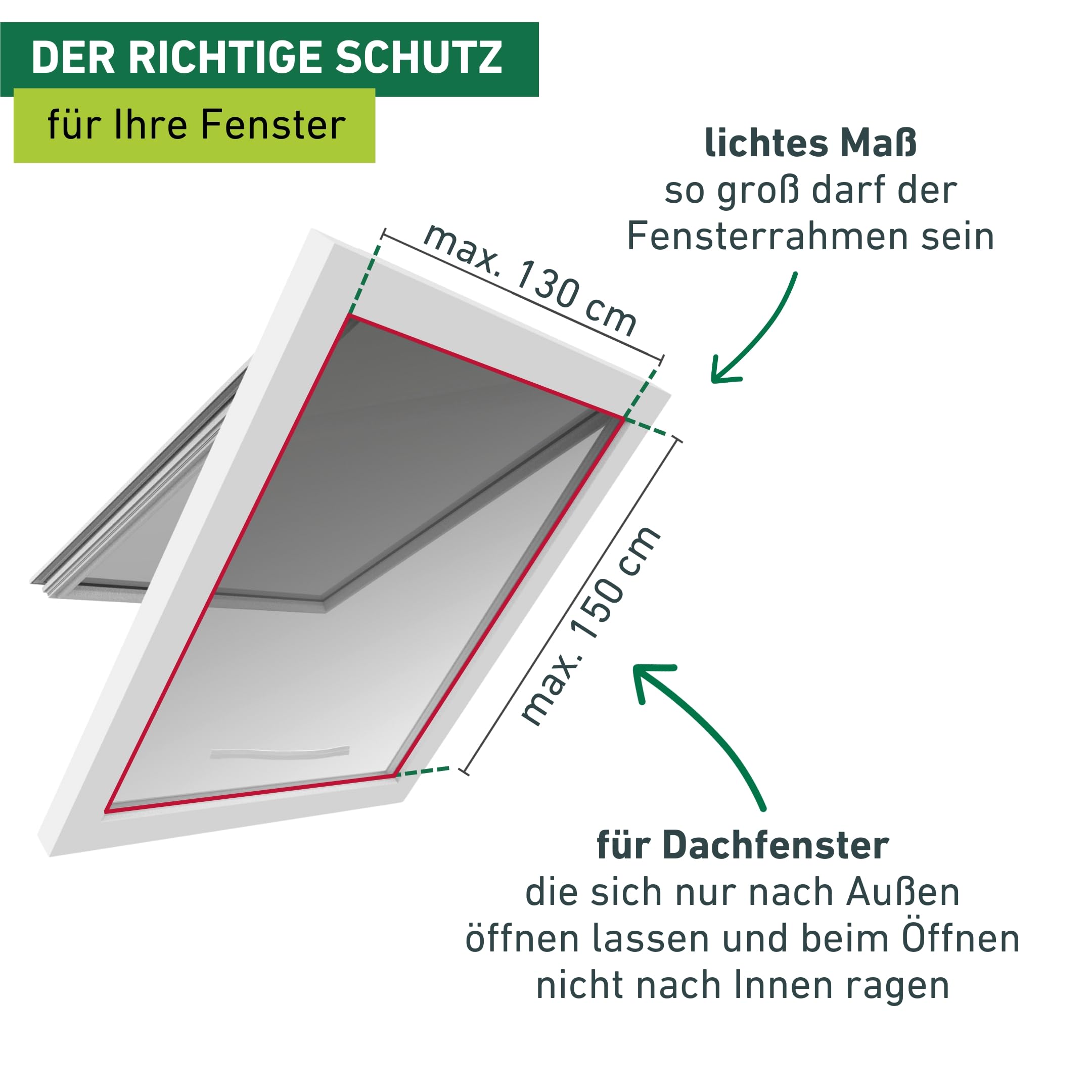 Windhager Insektenschutz Fliegengitter Insektenschutzgewebe für Dachfenster, Reißverschluss ermöglicht Durchgreifen, inkl. Selbstklebenden Montage-Klettband, weiß, 130 x 150 cm (Packung mit 5)
