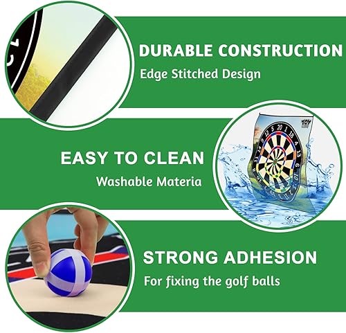 Miniatura 7 de TOY Life Chipping - Alfombrilla de juego de dardos de golf para interiores y exteriores, para adultos, familia, niños, equipo de juego al aire