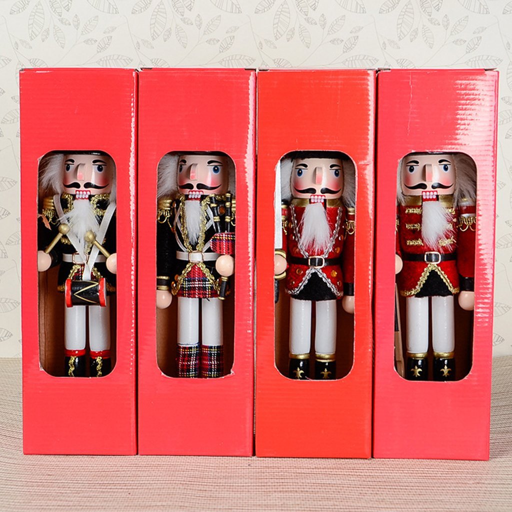 12.5CM Weihnachten Nussknacker Figuren,Holz Nusskna Produktbild-Vorschau 3