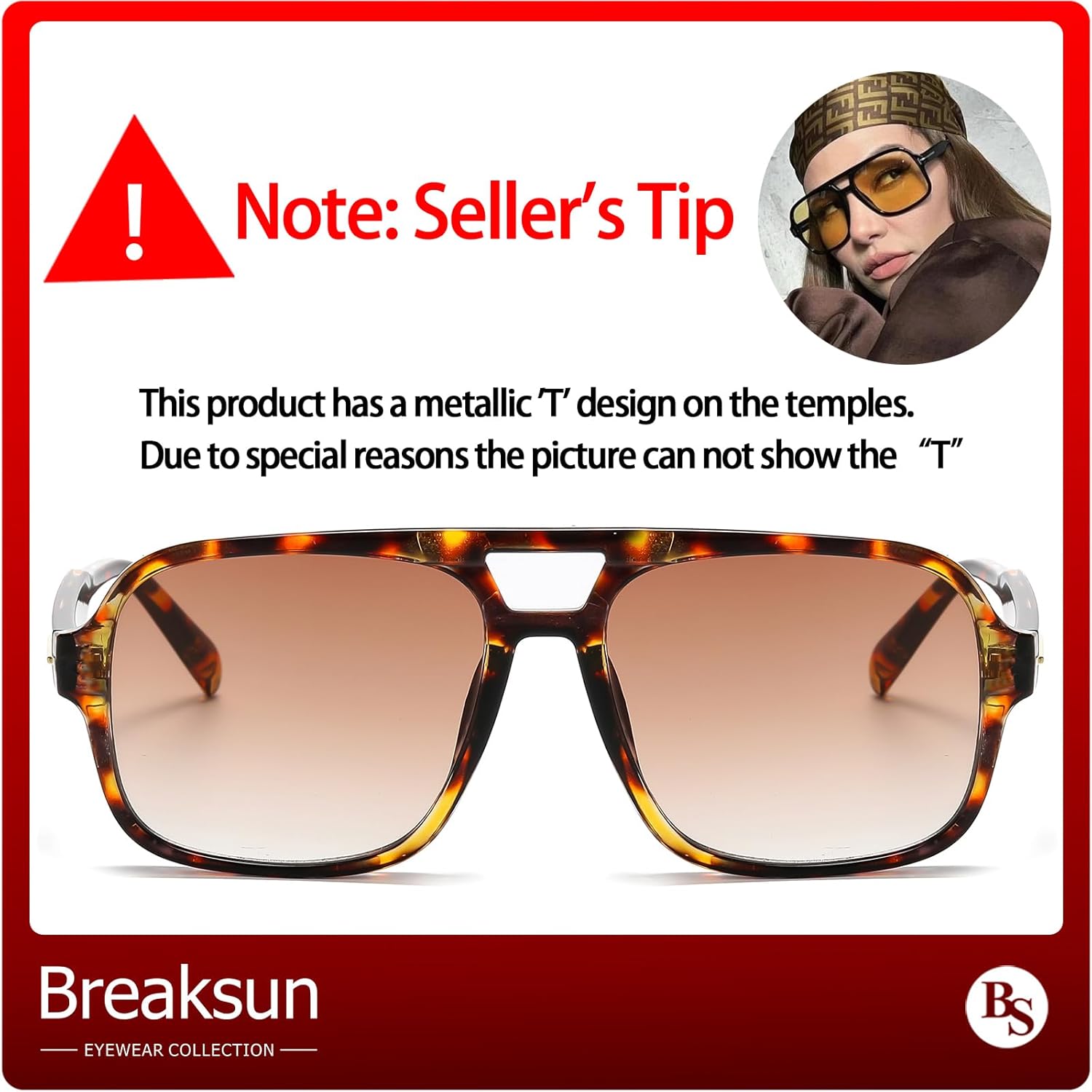 Retro Aviator Sunglasses for Women Men Trendy Classic 70s Square Aviator Sun Glasses Vintage Shades - Image 3