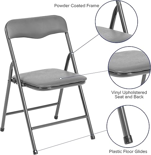 Vista 4 de Flash Furniture Mindy Kids - Juego de mesa y sillas cuadradas plegables de 5 piezas para guardería y aulas, juego de mesa y sillas de actividades