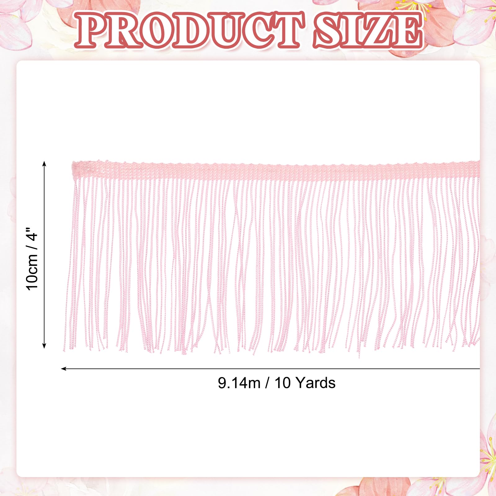 PATIKIL 10 Yards 4 Inch Fringe Trim Tassel Sewing Trim - Image 2