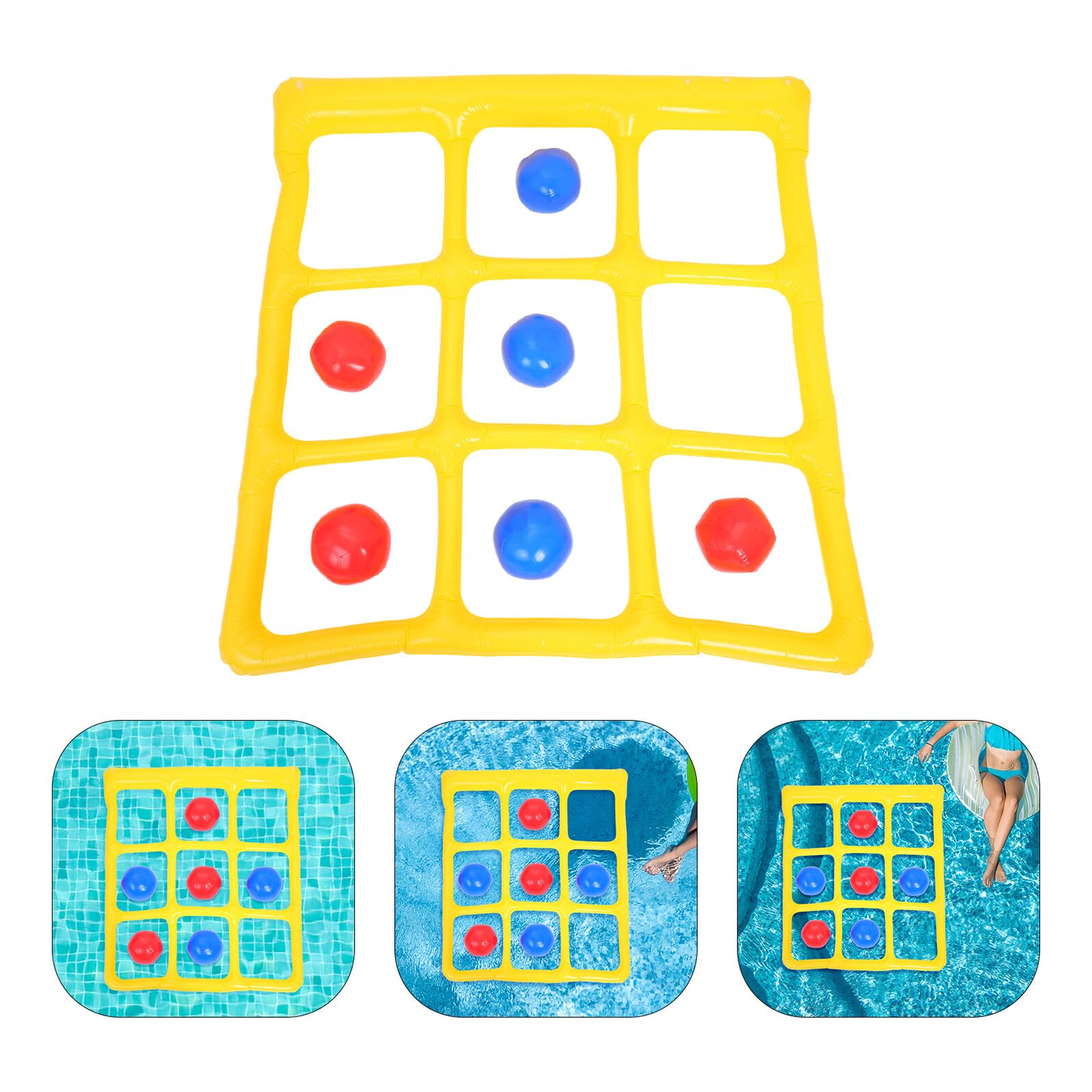 Juguete de Piscina Flotante Inflable de PVC, 1 Set | Decoracion Verano, Juegos de Piscina Inflables, Portátil para Actividades Acuáticas al Aire Libre y Uso Familiar