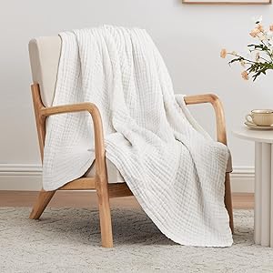 Love's cabin 6 Layer 100% Cotton Muslin Blanket, 50