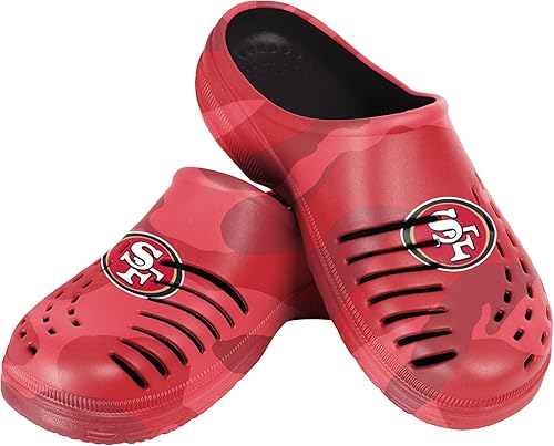 Miniatura 349 de FOCO - Sandalias de agua de jardín con logotipo de equipo de la NFL, para hombre Camuflaje tonal,logotipo grande de bloque