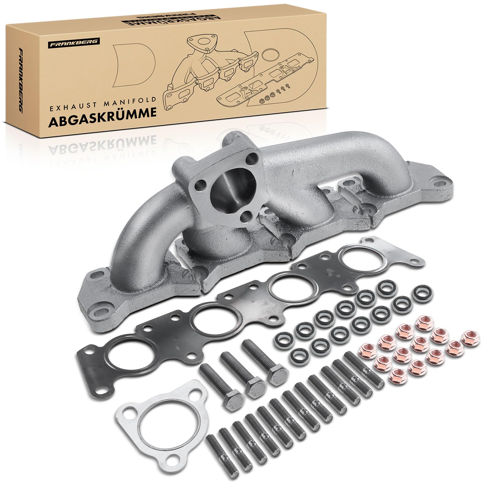 Frankberg Collettore di scarico Collettore Benzina Compatibile con TT 8N3 1.8L TT R.o.a.d.s.t.e.r 8N9 1.8L A3 8L1 1.8L Golf IV Variante 1J5 1.8L O.c.t.a.v.i.a I Combi 1U5 1.8L Replace# 06A253033AB
