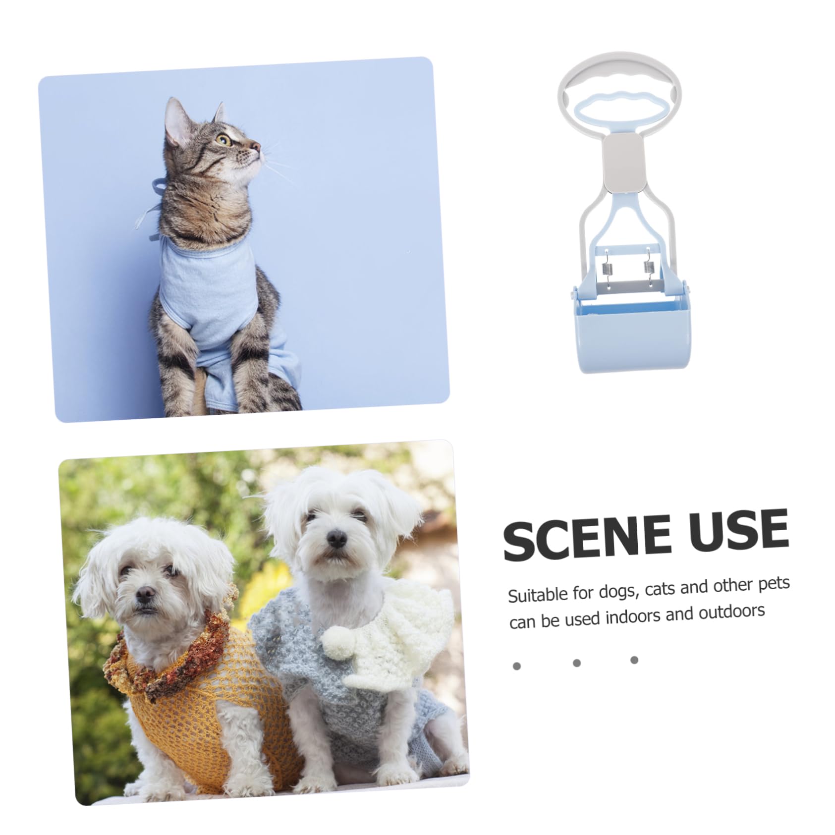 BESPORTBLE 4pezzi Raccoglitore di Feci per Cani Resistente con Manico Ergonomico Accessorio Pratico per La Pulizia Rapida Casa Design Compatto e Salvaspazio