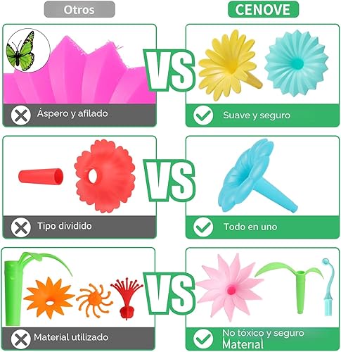 Miniatura 3 de CENOVE Juguetes de cumpleaños, regalos para niñas de 3, 4 y 5 años, juguete de construcción de jardín de flores, juguete educativo STEM