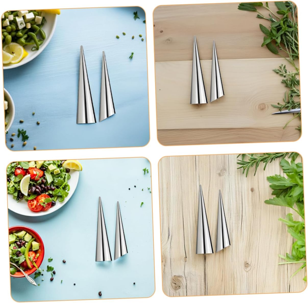 20pcs Croissant Baking Molds Stainless Steel Non-stick Conical Tubes for Home and Bakery Use for Crafting Delicious Pastries and Horns