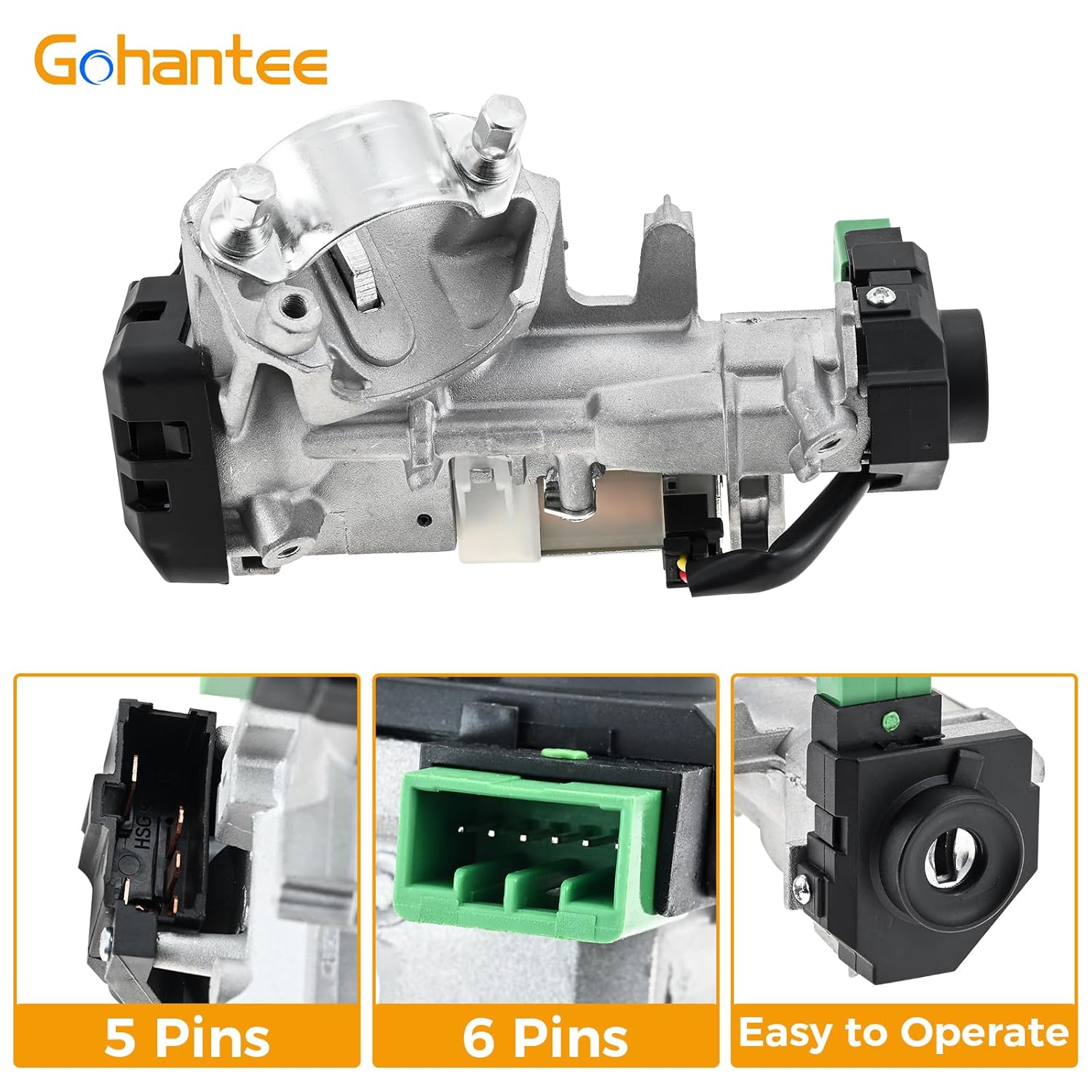 Ignition Switch Lock Cylinder with 2 Keys Compatible with Honda Civic 2006-2011 CR-V 2007-2011 Fit 2009-2011 Cylinder Assembly Replace# 35100-SDA-A71 06350-SAA-G30