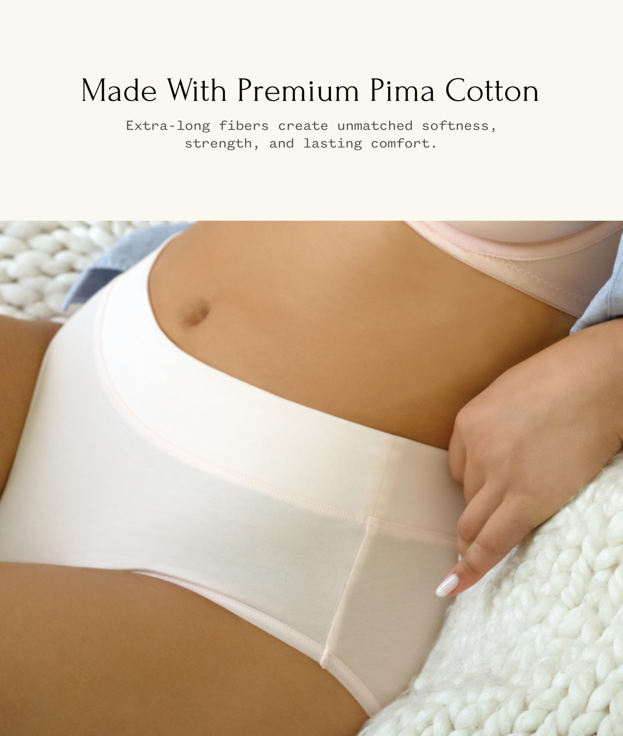 Felina | Pima Cotton Hipster Panty | Biancheria intima da donna | Confezione da 5 | Mutandine