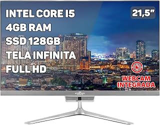 Computador All In One Intel Core i5 21,5" Full HD 4GB SSD 128GB Hdmi Strong Tech