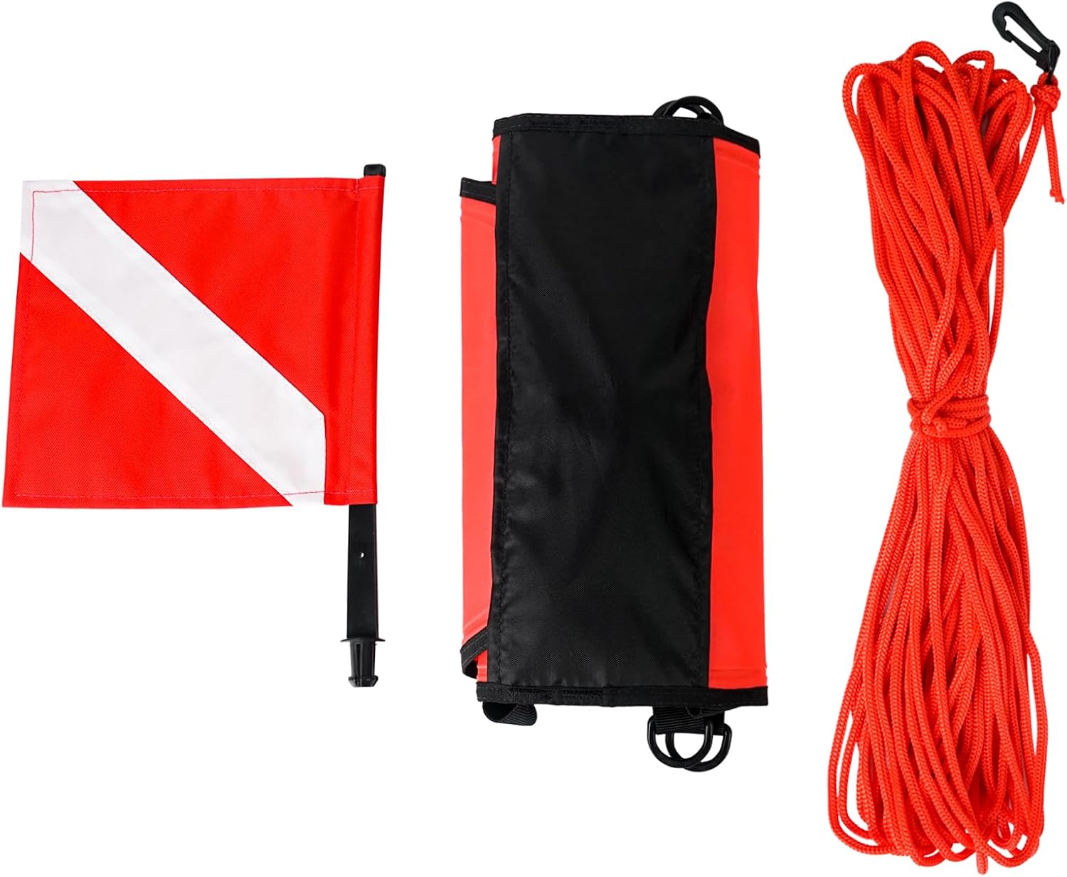 Luwint Hi-Vi Inflatable Dive Float Buoy and 5ft Surface Marker Buoy