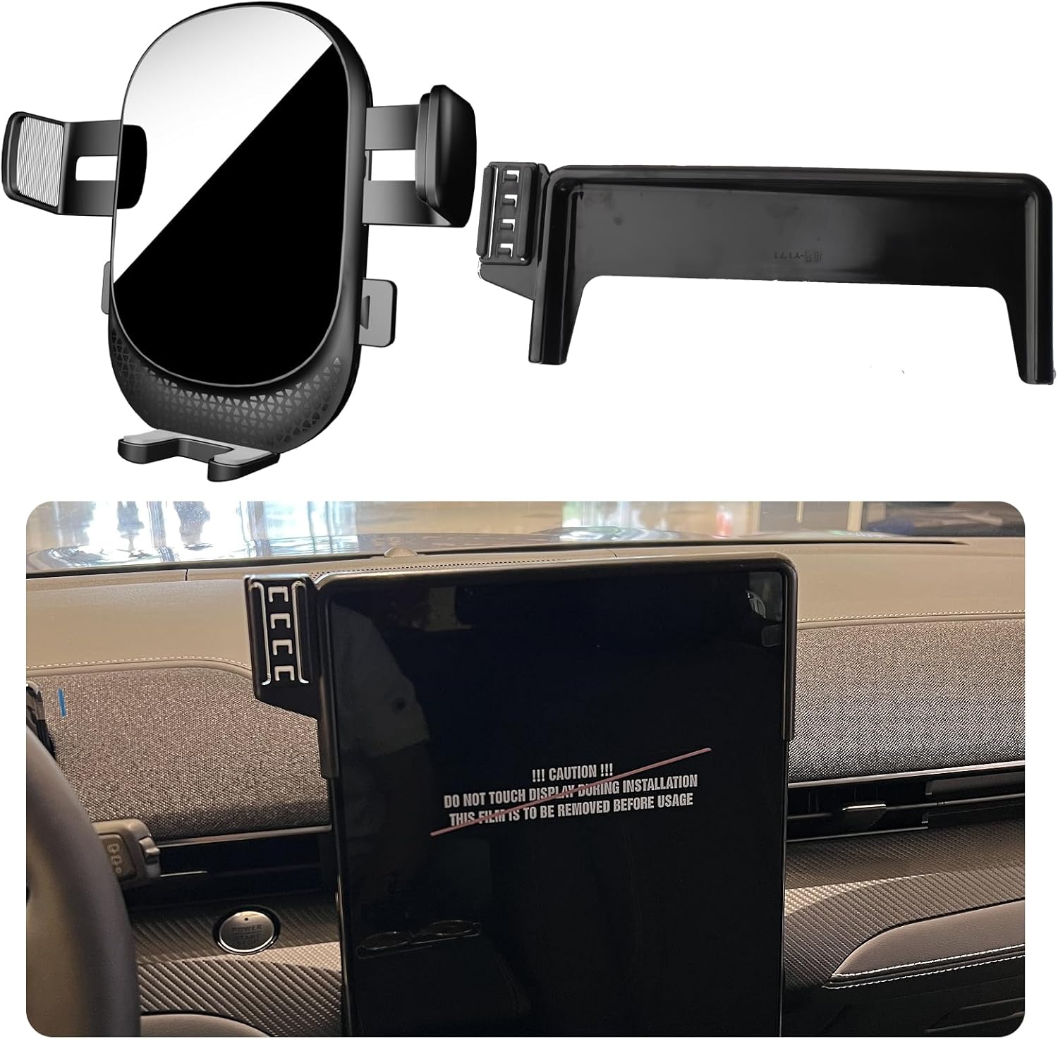 Car Phone Holder for Ford Mustang Mach-E Auto Accessories [Only for 2021-2025 Mustang Mach-E] [Auto Lock Hands Free Cell Phone Mount Car fits for iPhone & All Smartphones]