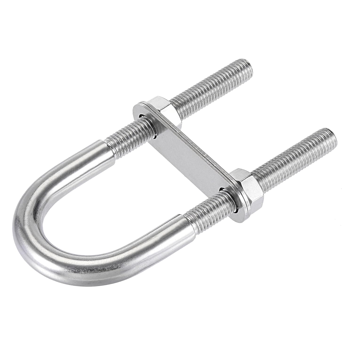 uxcell Round U-Bolt 1.81"(46mm) Fit Rod Size 150mm Length 304 Stainless Steel M12 with Nuts, Plates