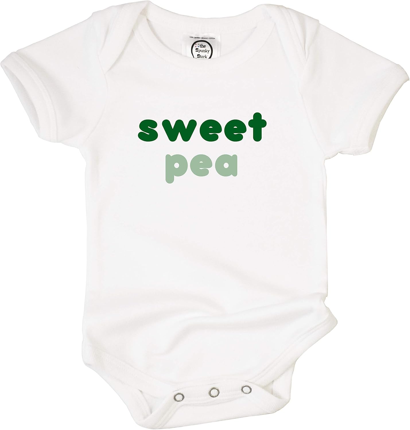 The Spunky Stork Sweet Pea Organic Cotton Baby Bodysuit