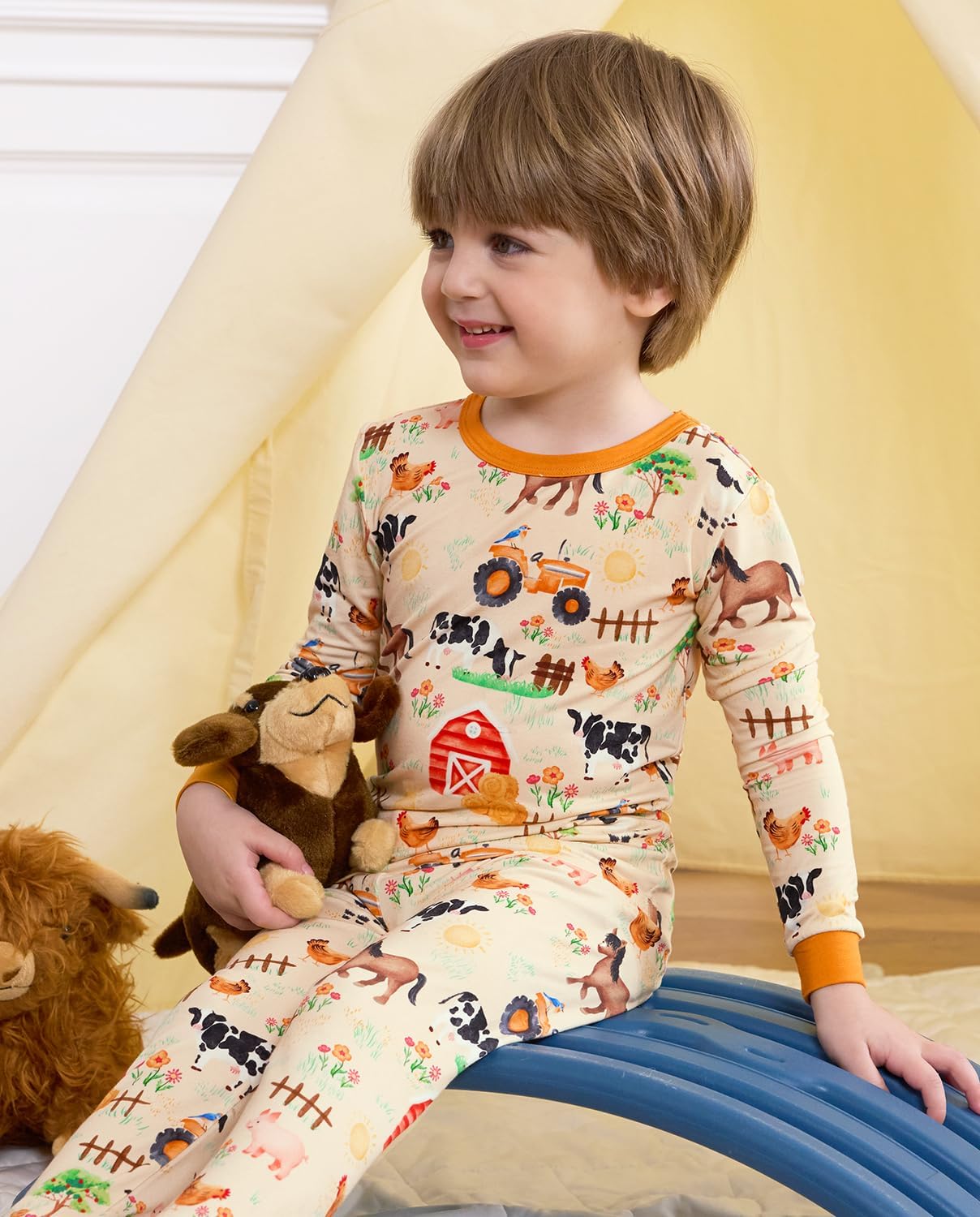 Bamboo Viscose Toddler Pajamas Boys Girls Baby 12M-8Y Pjs Sets Kids 2pcs Long-Sleeve Snug fit Sleepwear - Image 4