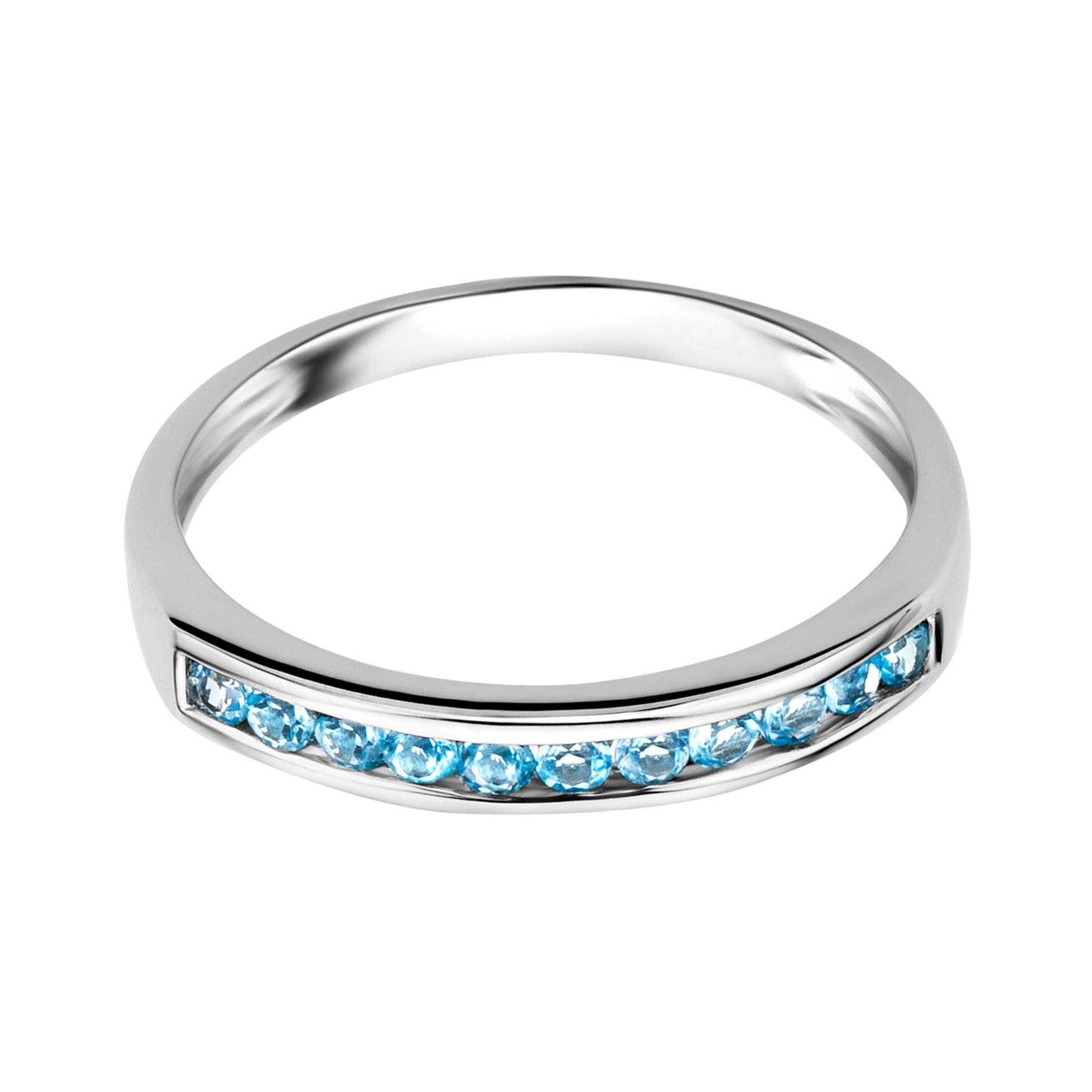 Miore Anillo de mujer con oro blanco 9k, topacios