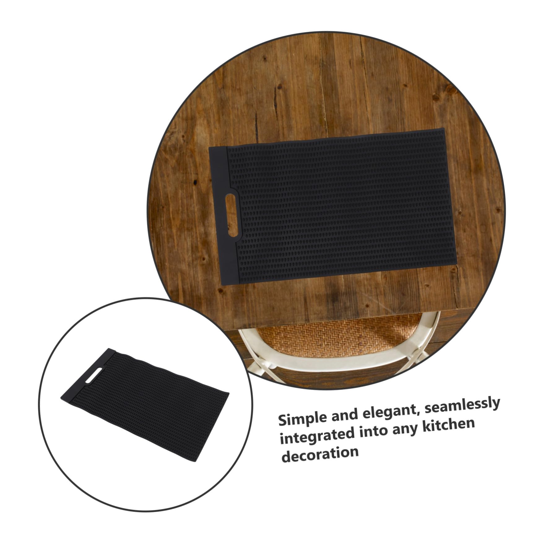 Pvc Fischmatte Antirutsch Küchenmatte Fischputzbrett Entwässerungsmatte Fischfiletunterlage Klein Schwarz Langlebig Vielseitig Für Fischreinigung Und Filetieren