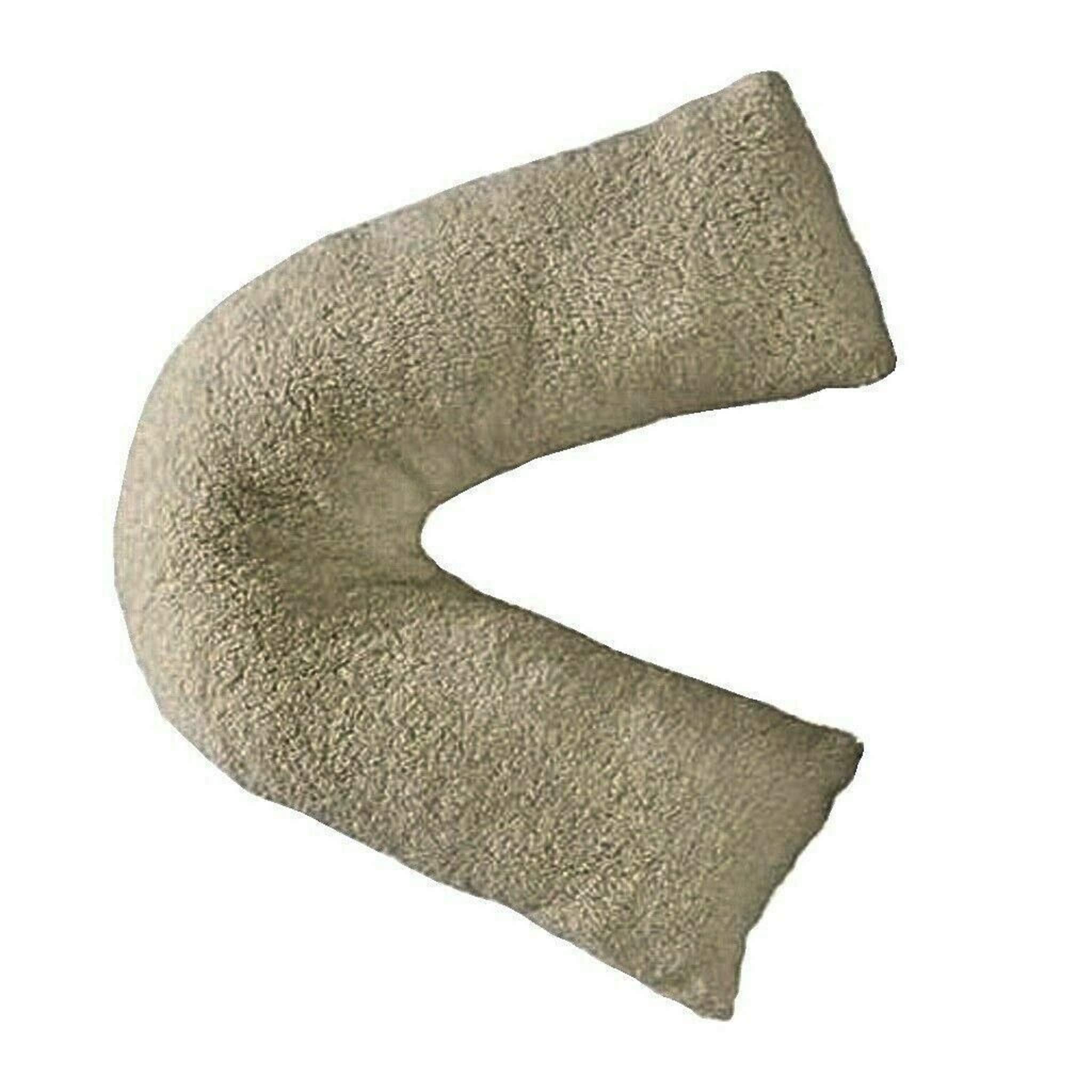 NIGHTZONE Teddy V Shaped complete pillow or Case for support Maternity, Neck, Back, Soft Warm Plush Cosy Fleece Cover (Teddy V Pillow Mink, Complete Pillow)