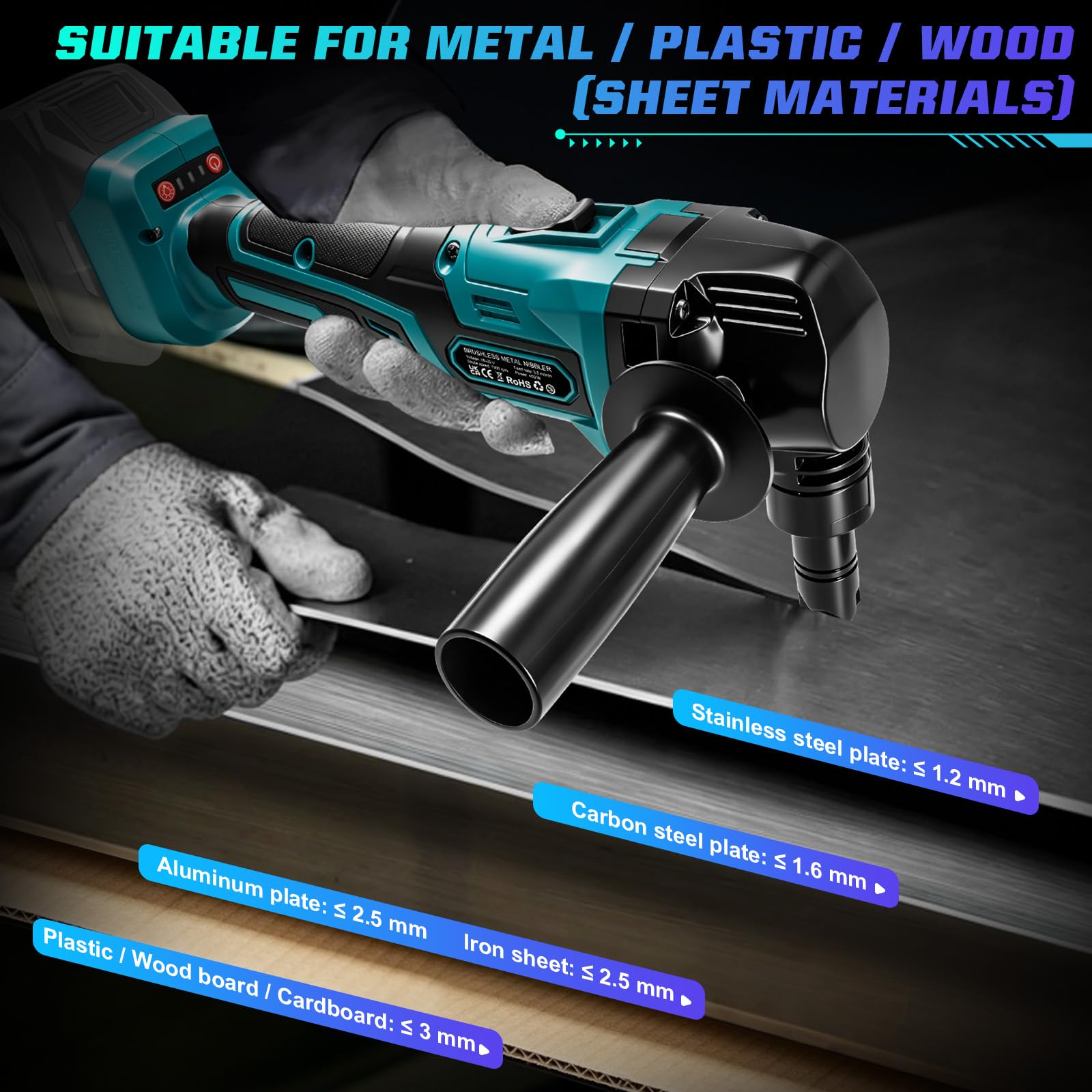 Knabber Grignotant en tôle pour batterie Makita 18 V (sans batterie)