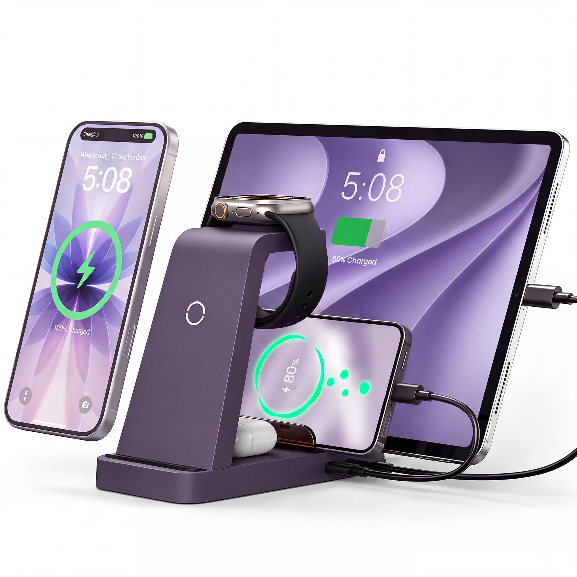Photo 1 of GAUOLN 5-in-1 Wireless Charging Station for Apple Devices