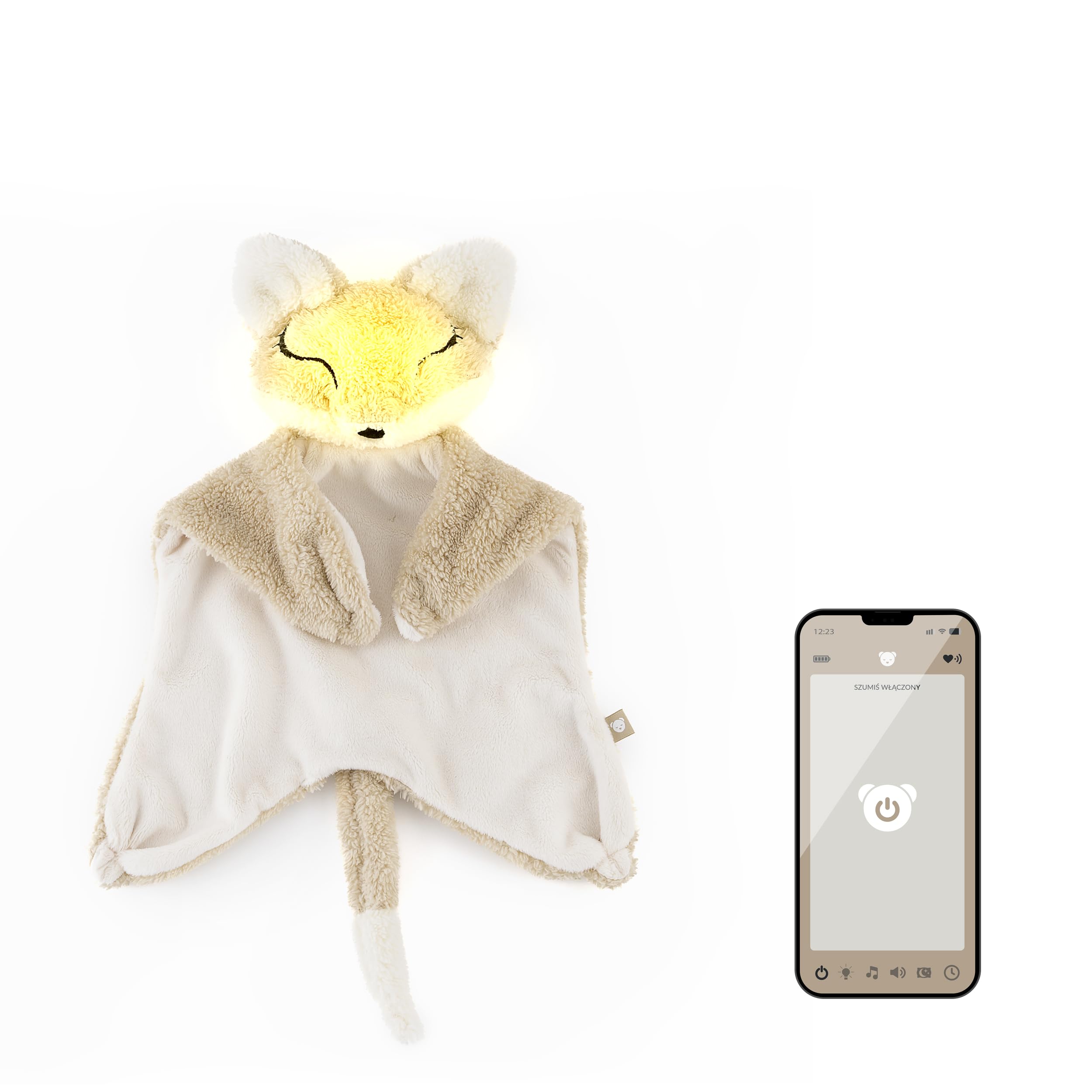 myHummy Dou Dou Fuchs Einschlafdecke mit App — Herzton & weißes Rauschen