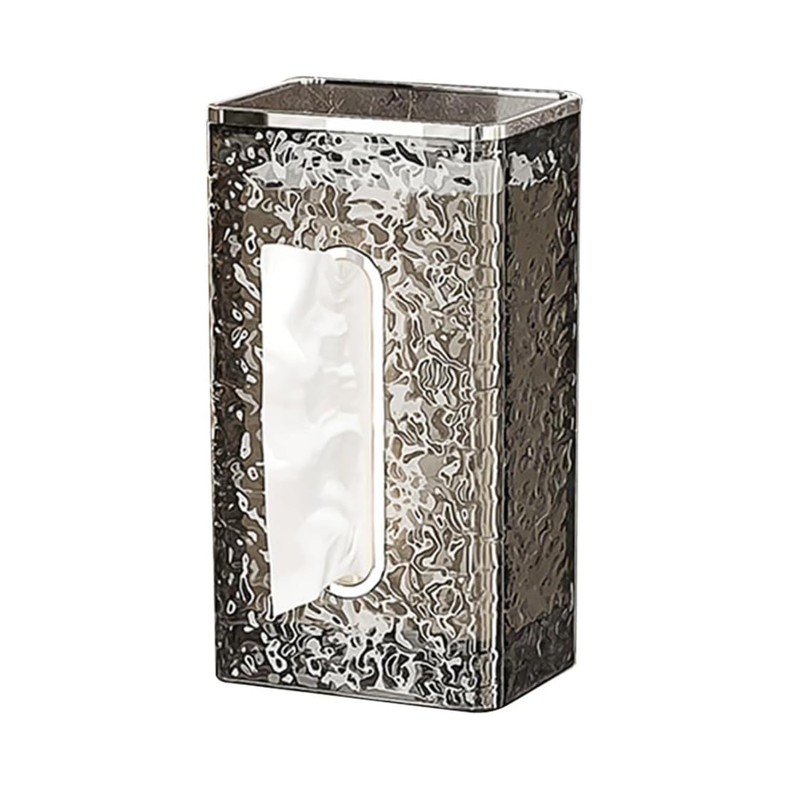 FETGKNBM2 Commercial Paper Towel Dispenser Wall Mount Clear Plastic Tissue Box Holder with Cover Rectangular Transparent Hand Towel Dispenser for Bathroom Toilet Restroom