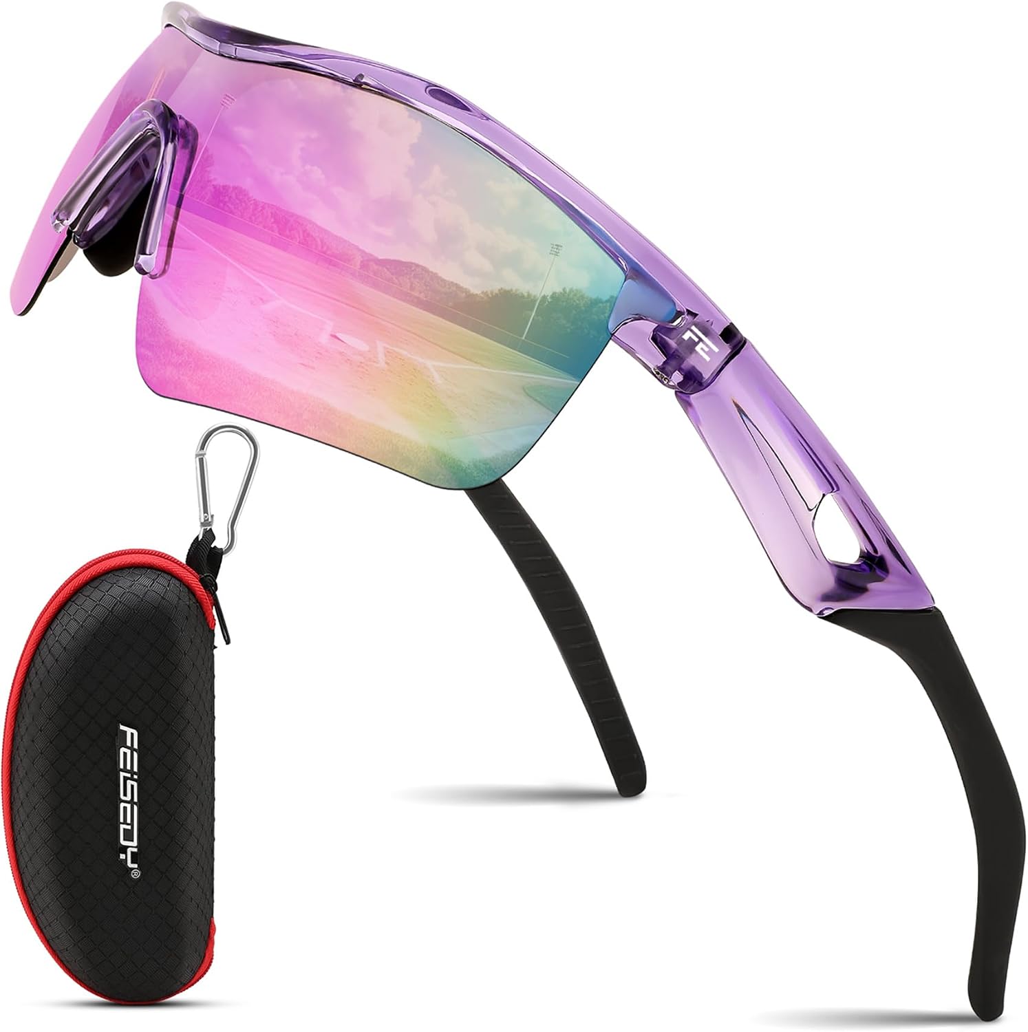 FEISEDY Kids Polarized Sports Sunglasses, TR90 UV400 Baseball Cycling