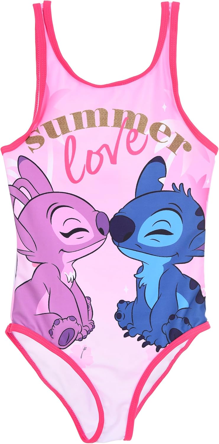 Disney Stitch Girls Swimming Costume Stitch and Angel One Disney Stitch Girls Swimming Costume Stitch and Angel One