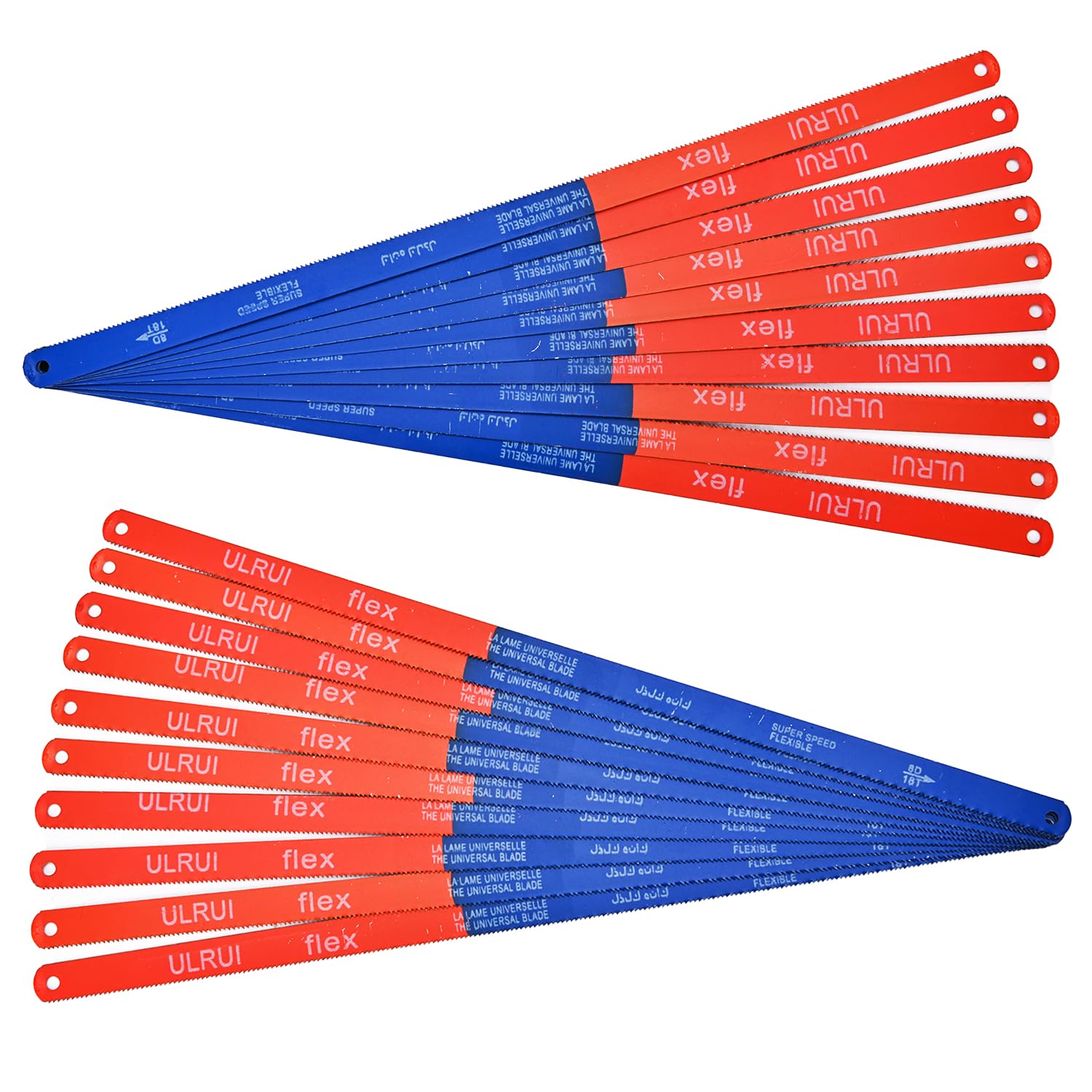 Hacksaw Blades 300mm for Metal Cutting - 10PCS High Carbon Steel, 18T & 24T, Durable Replacement Blades for Hacksaw Frame