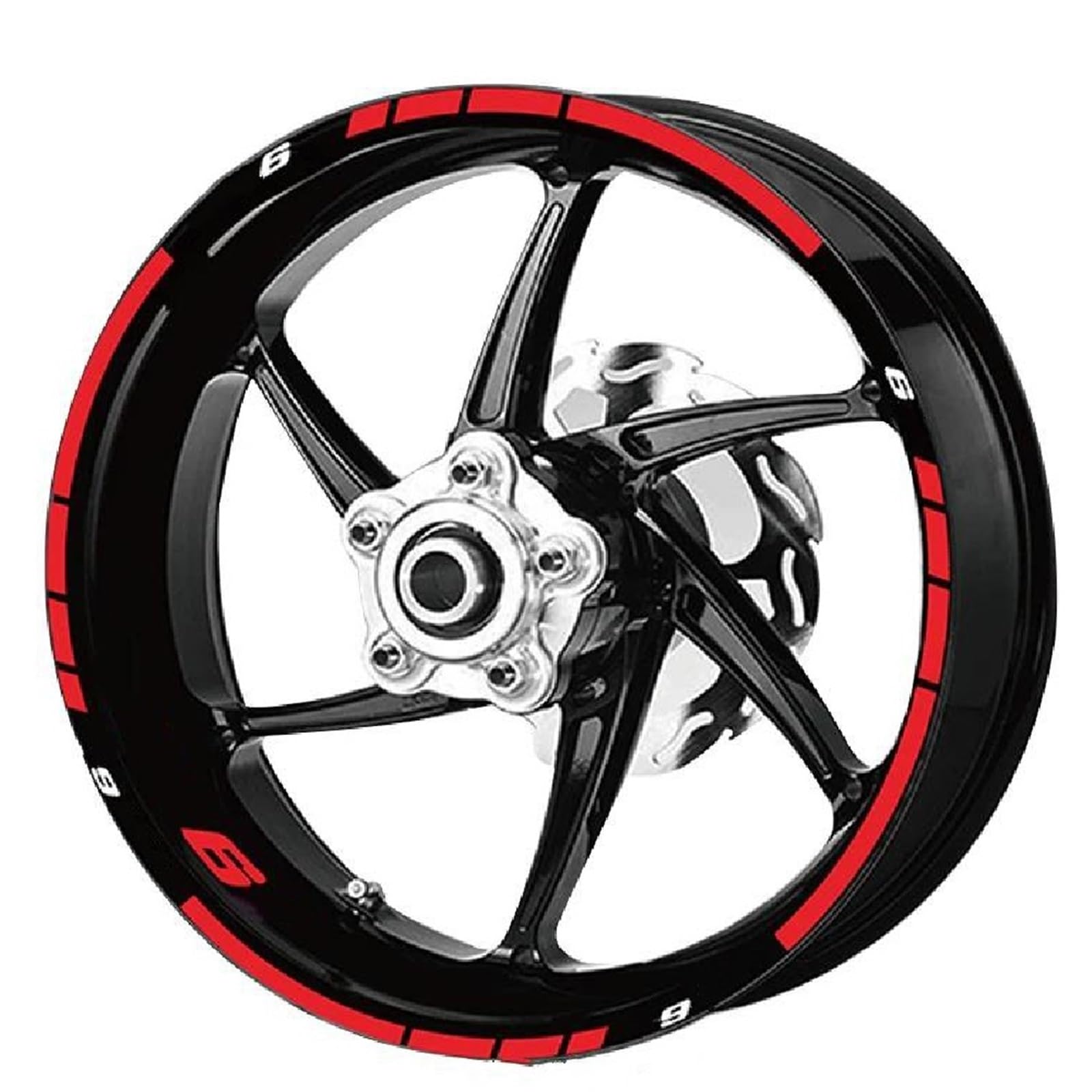 Motorcycle Accessories Front Rear Wheel Sticker Motorbike Waterproof Rim Decal for Kawasaki ER-6F Er6f Er 6f(Style 2)