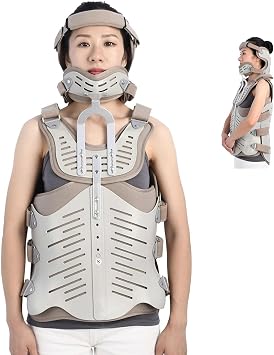 Adjuatable Cervical Thoracic Orthosis Head Neck Chest Fixed Brace Cervical Thoracic Traction Device Orthosis Cervical Thoracic Halo Brace,