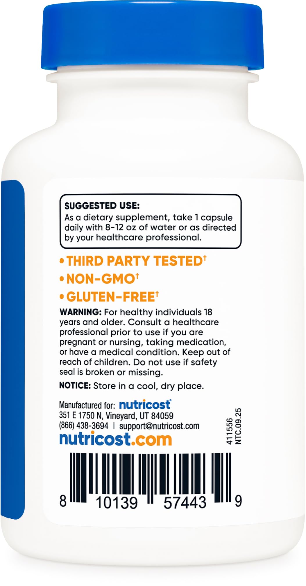 Nutricost Lactase Enzyme Complex 3,000 FCC ALU, 120 Capsules, Gluten-Free — Amazon image 4