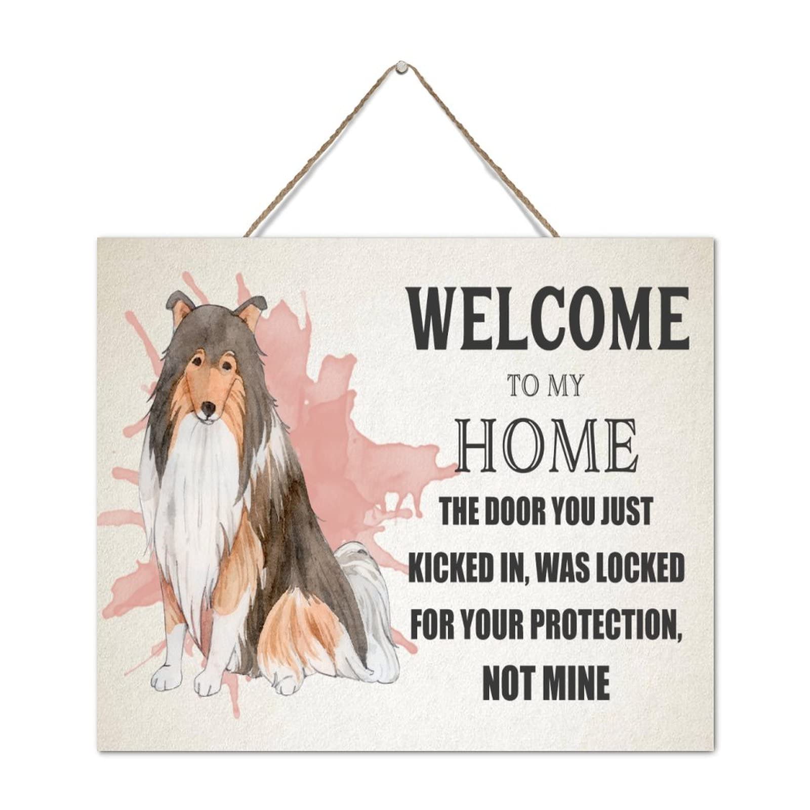 Décoration murale bois rustique Welcome Home salon et cadre fenêtre
