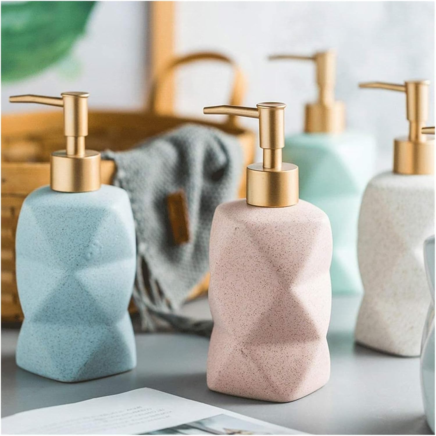 Hand Soap Dispenser, Soap Dispenser, Geometric Shape Design Lotion Dispenser Bottle