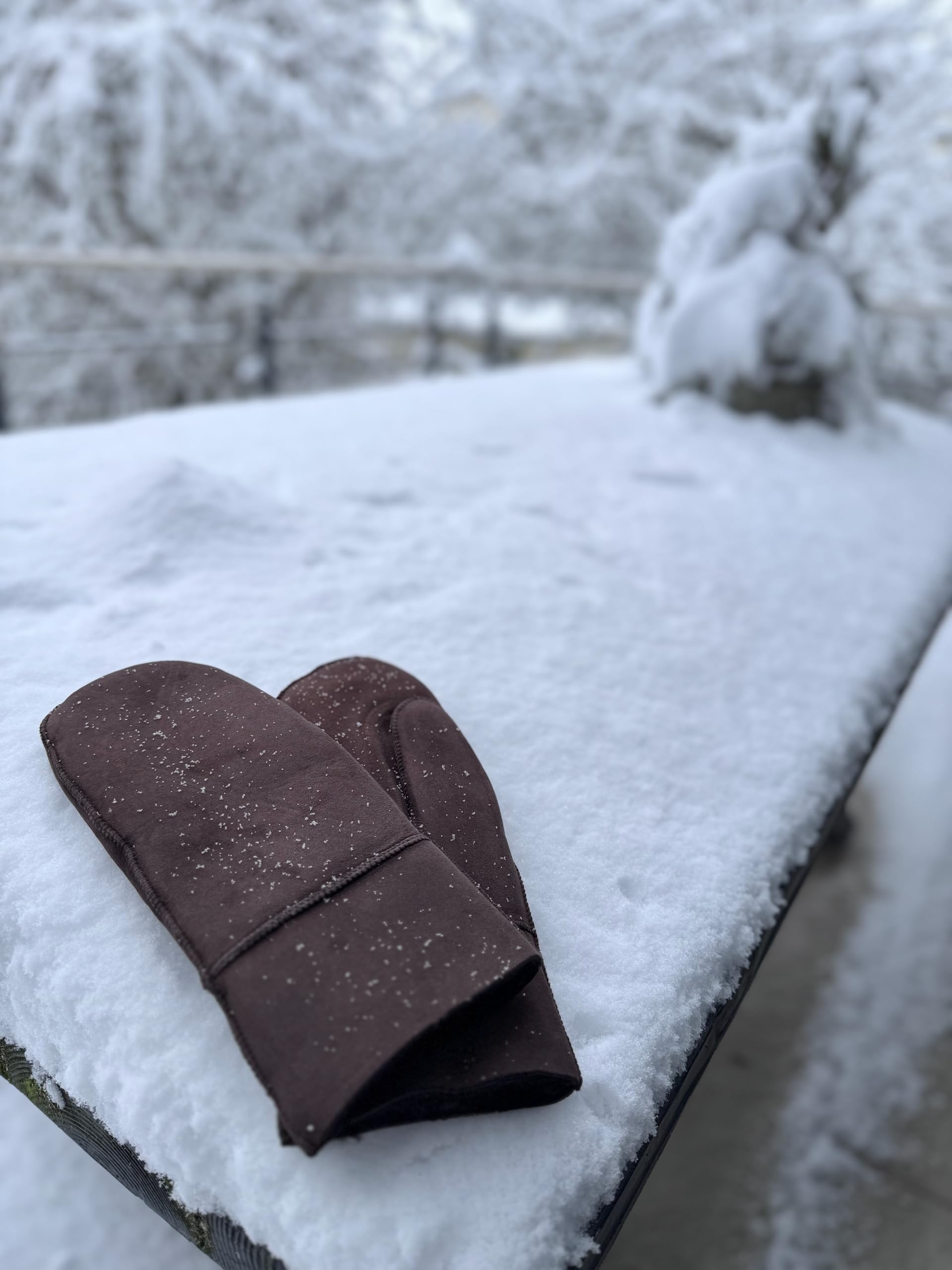 Lekra Lammfell Fausthandschuhe kuschelig warm aus echtem gewachsenem Lammfell