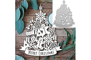 Merry Christmas Tree Metal Die Cuts