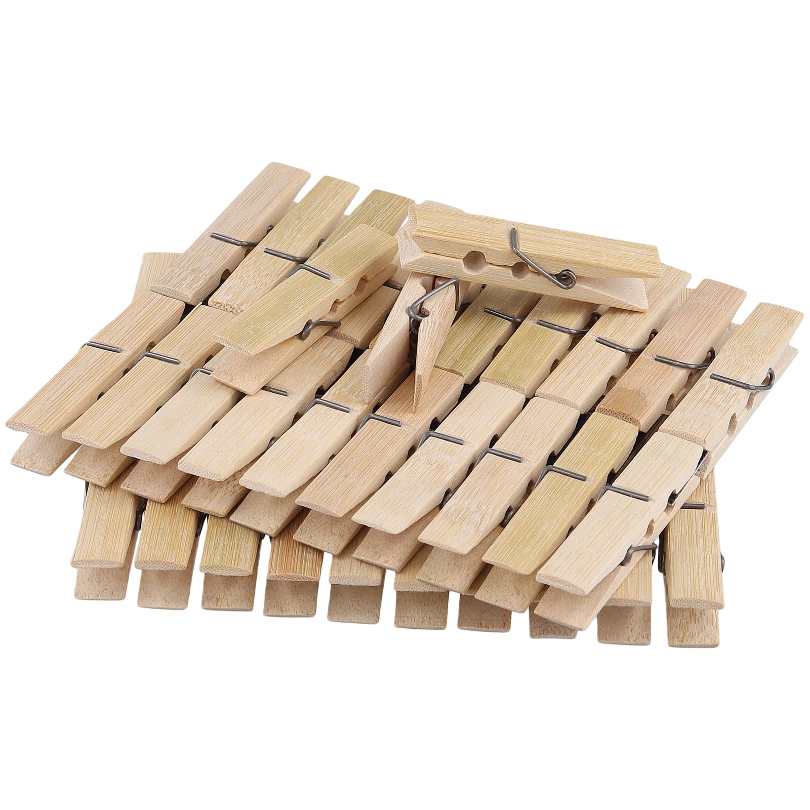 TAICHEUT 400 PCS 6.1x1.1cm Wood Clothes Pegs, Wood Clothes Laundry Pegs, Small Bamboo Clips for Clothes, Socks, Photos, Crafts